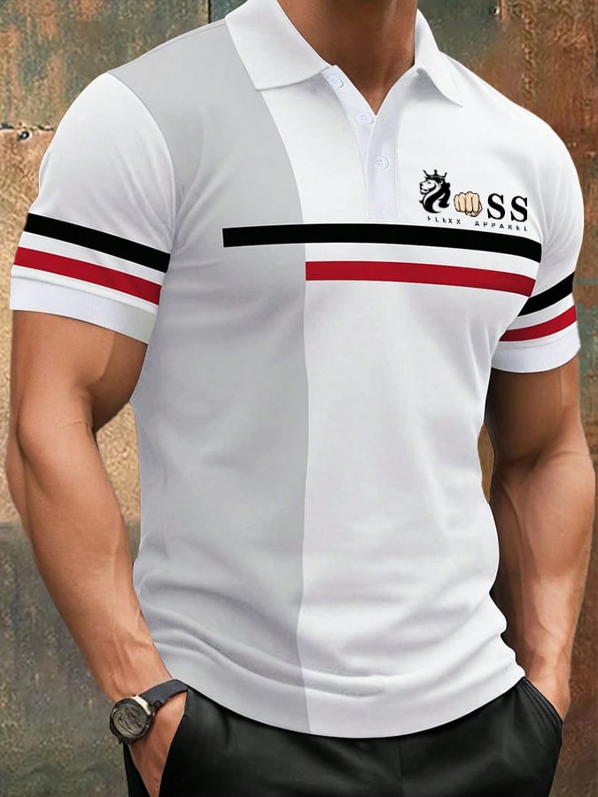 Stilvolles, lässiges Business-Poloshirt in Kontrastfarbe für Herren