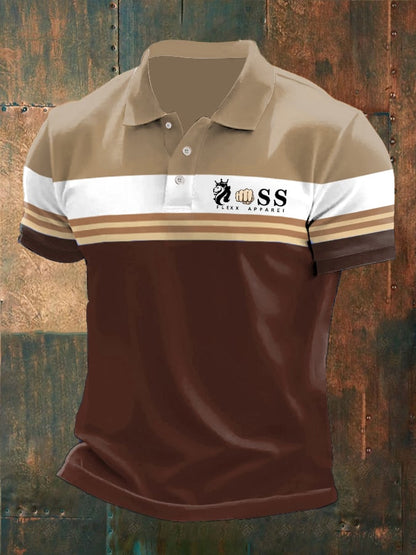Lässiges Poloshirt mit Kontrastdruck für Herren