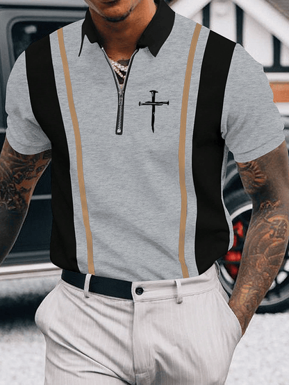Men's Faith Printed Casual Polo Shirt