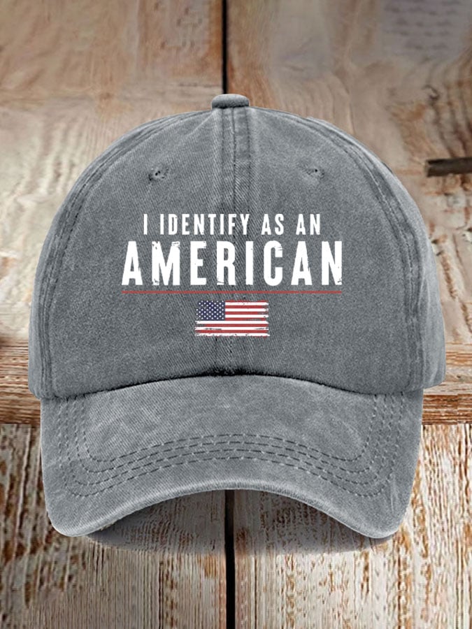 Retro I Identify As An American Print Baseball Cap