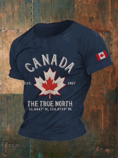 Mens Canada True North Print T-Shirt