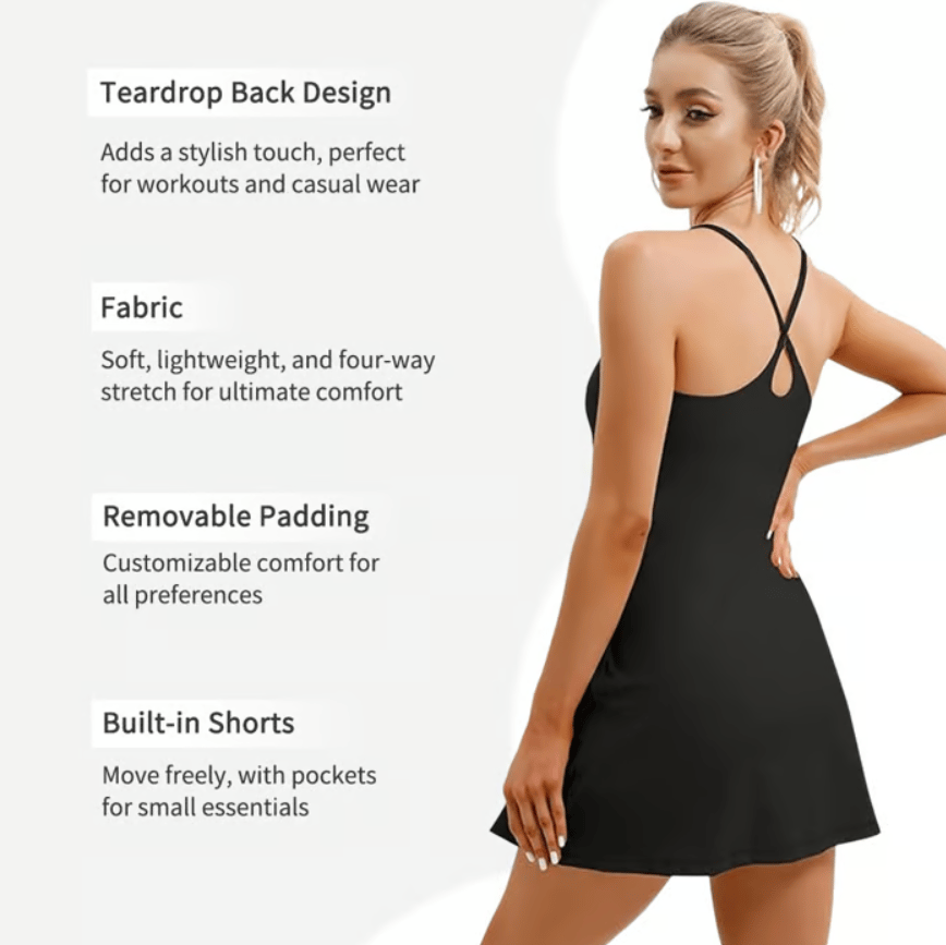 The Ultimate Tummy Control Backless Active Dress -Made for Movement & Easy Bathroom Breaks