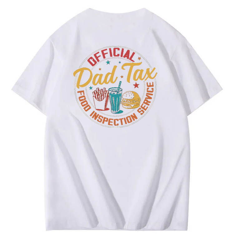Official Dad Tax Pattern Print 100%Cotton T-Shirt