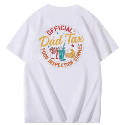 Official Dad Tax Pattern Print 100%Cotton T-Shirt