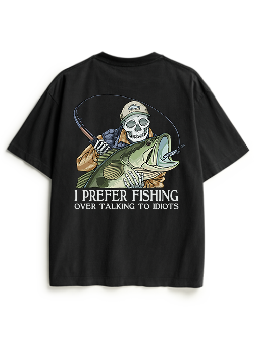 Talk Less Fish More Unisex Heavyweight Cotton T-Shirt