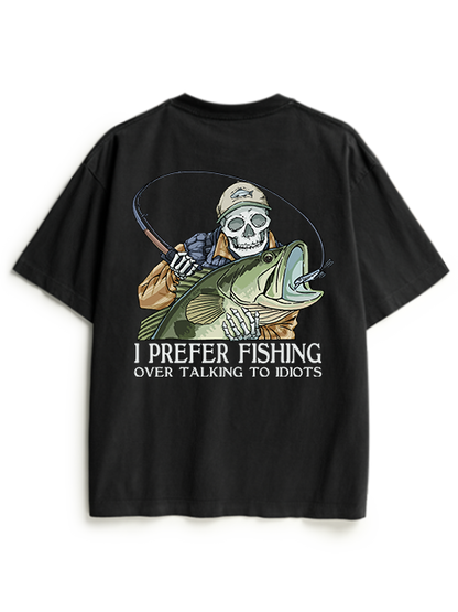 Talk Less Fish More Unisex Heavyweight Cotton T-Shirt