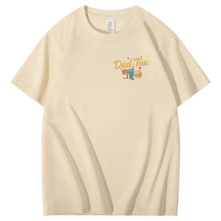 Official Dad Tax Pattern Print 100%Cotton T-Shirt