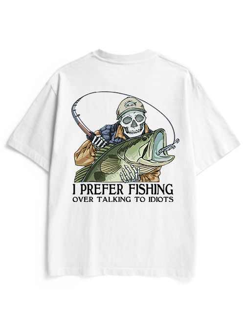 Talk Less Fish More Unisex Heavyweight Cotton T-Shirt