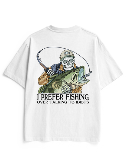 Talk Less Fish More Unisex Heavyweight Cotton T-Shirt