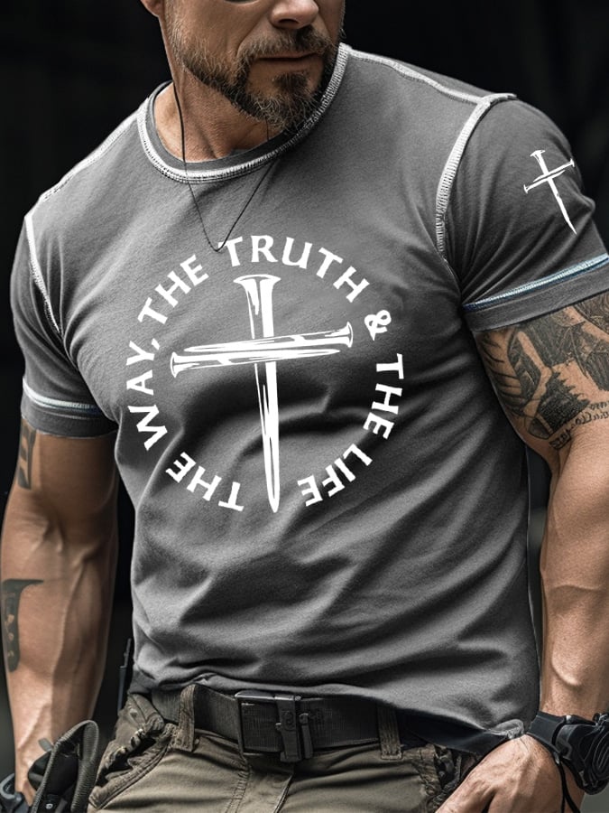 Men's Jesus The Way, The Truth and The Life Print T-Shirt