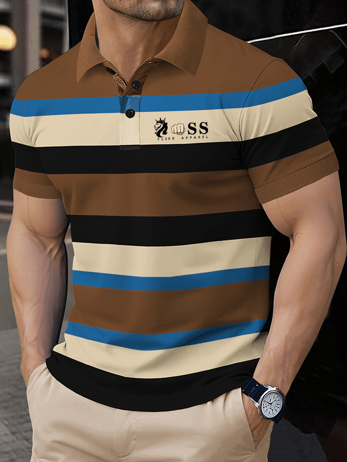 Lässiges Poloshirt für Herren mit Buchstabendruck