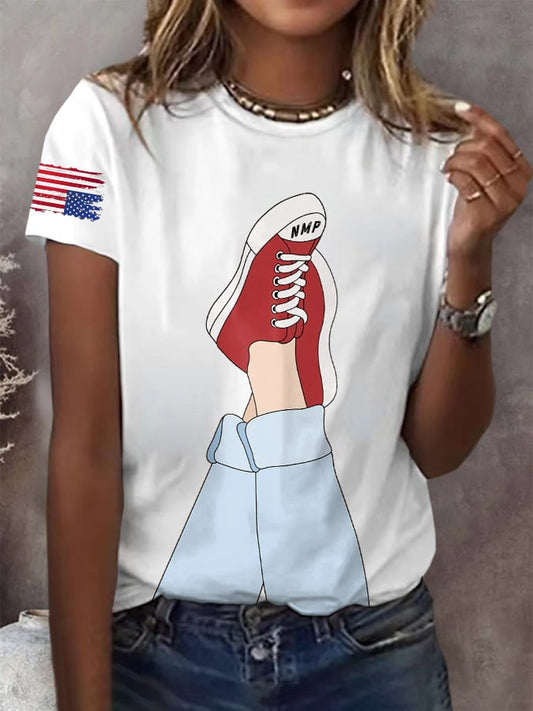 Retro NMP Not My President Print T-Shirt