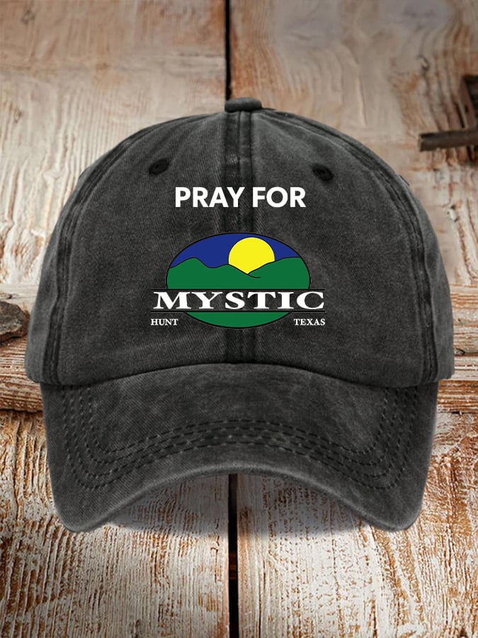 Retro Texas Strong Pray For Mystic Hunt Texas Print Baseball Cap
