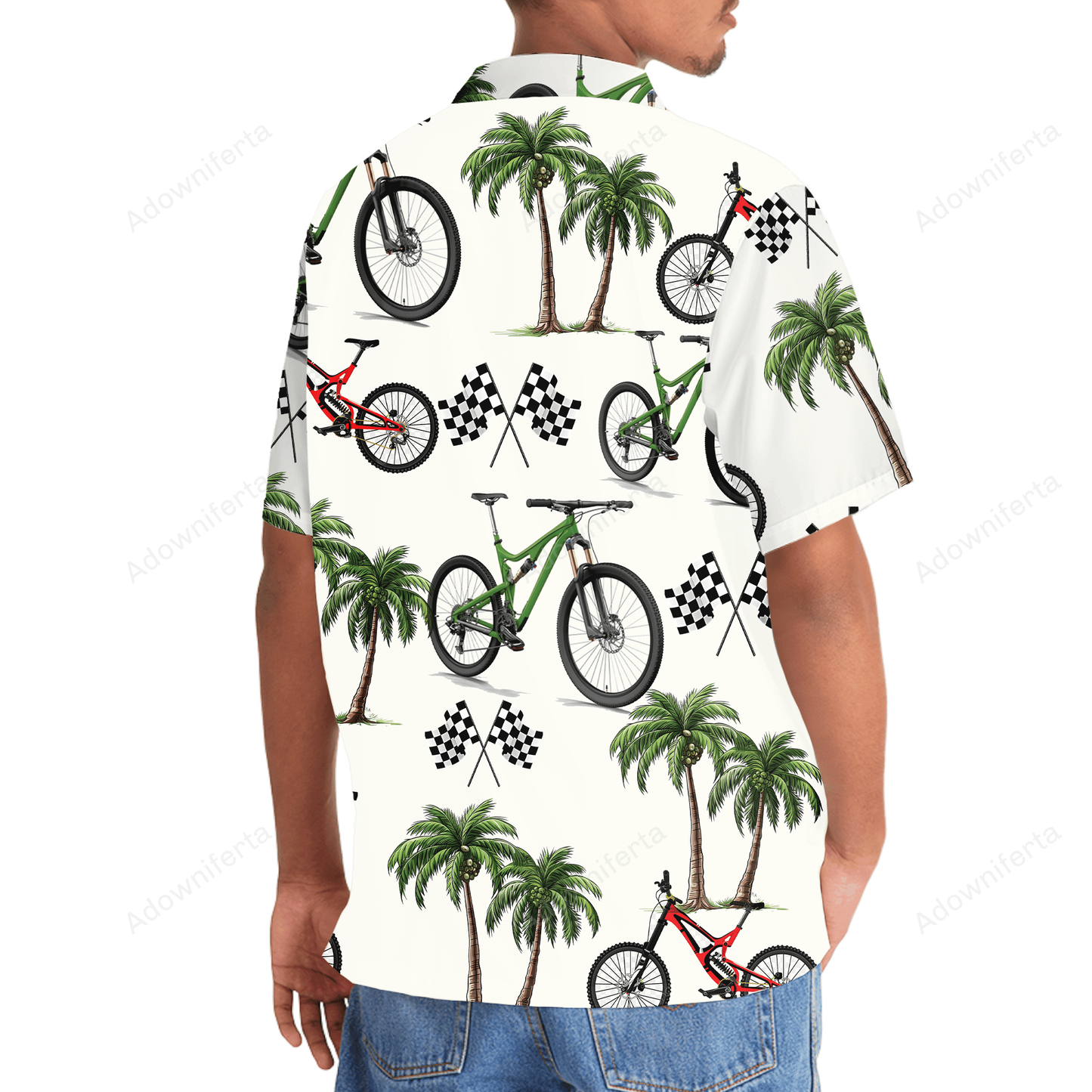 Mountain Bike Racer Hawaiian Shirt