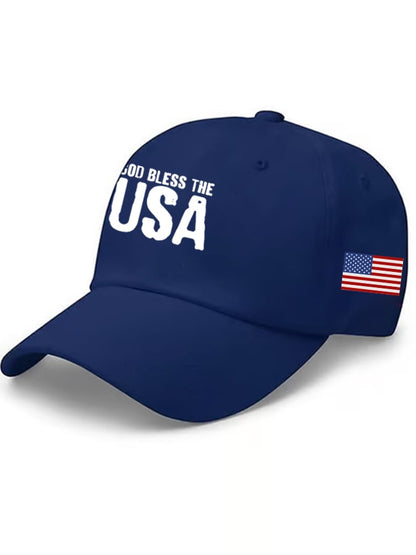 Unisex Vintage Faith "God Bless The Usa" Print Hat