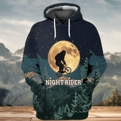 Bigfoot Night Rider All Over Print Shirt