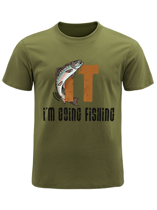 I'm Going Fishing Humor Unisex Classic Cotton Tee
