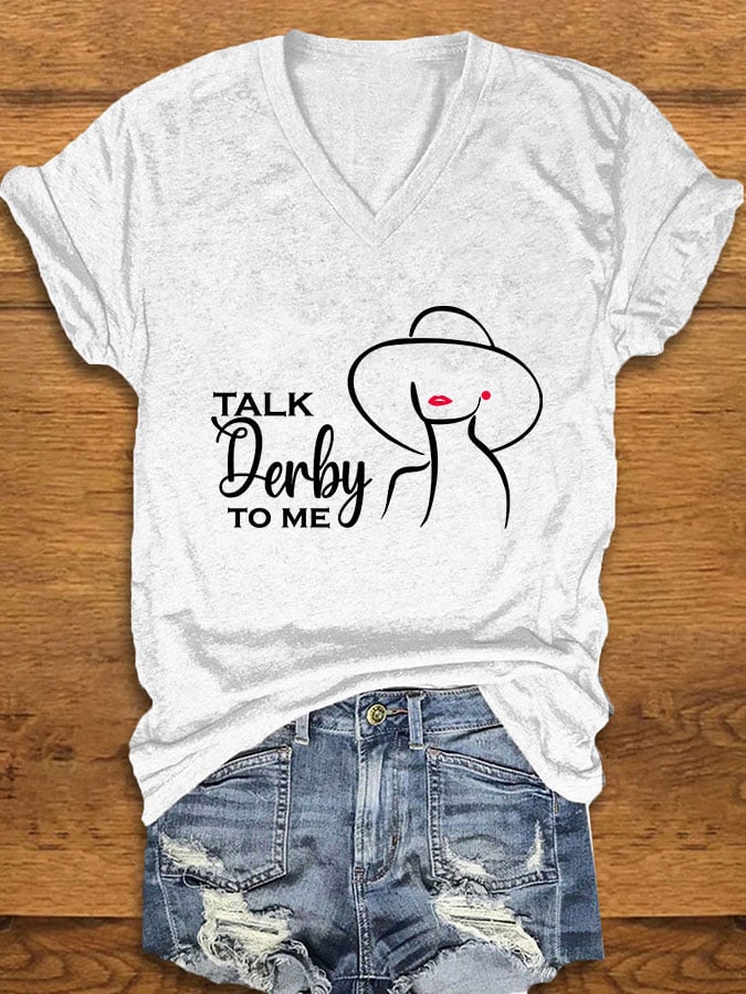 Women's "Talk Derby To Me" Printed T-Shirt