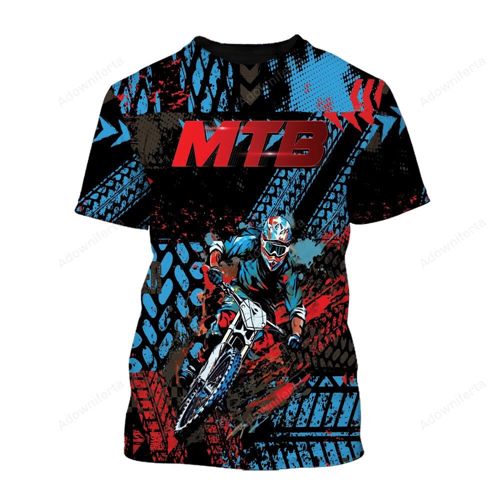 MTB Blue Red T-Shirt For Men & Women