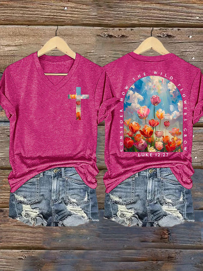 Consider  How The Wild Flowers Grow  Print T-shirt