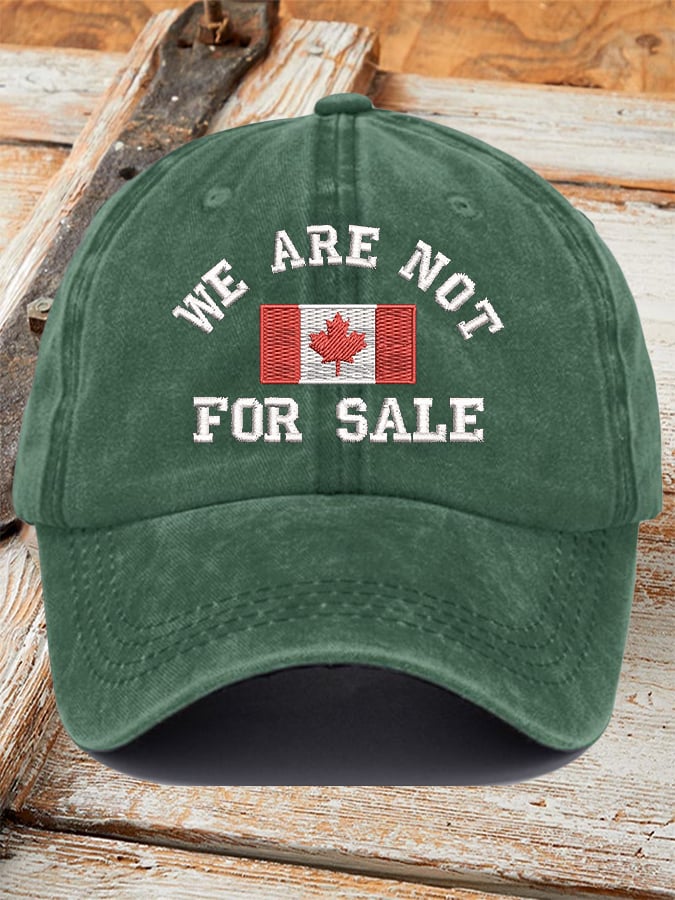 Unisex Canada We Are Not For Sale Printed Baseball Cap