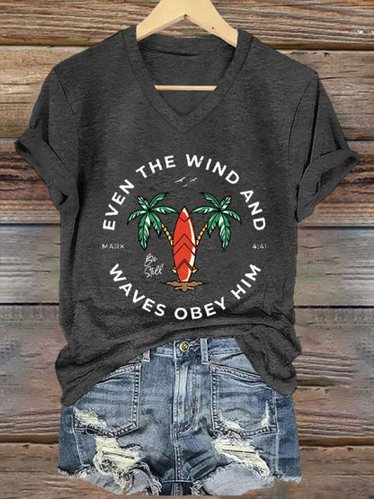 Women'S Casual Christian Scripture Graphic Print Short Sleeve T-Shirt