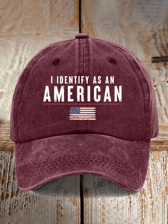 Retro I Identify As An American Print Baseball Cap