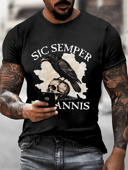 Men's Sic Semper Tyrannis Printed Casual T-Shirt