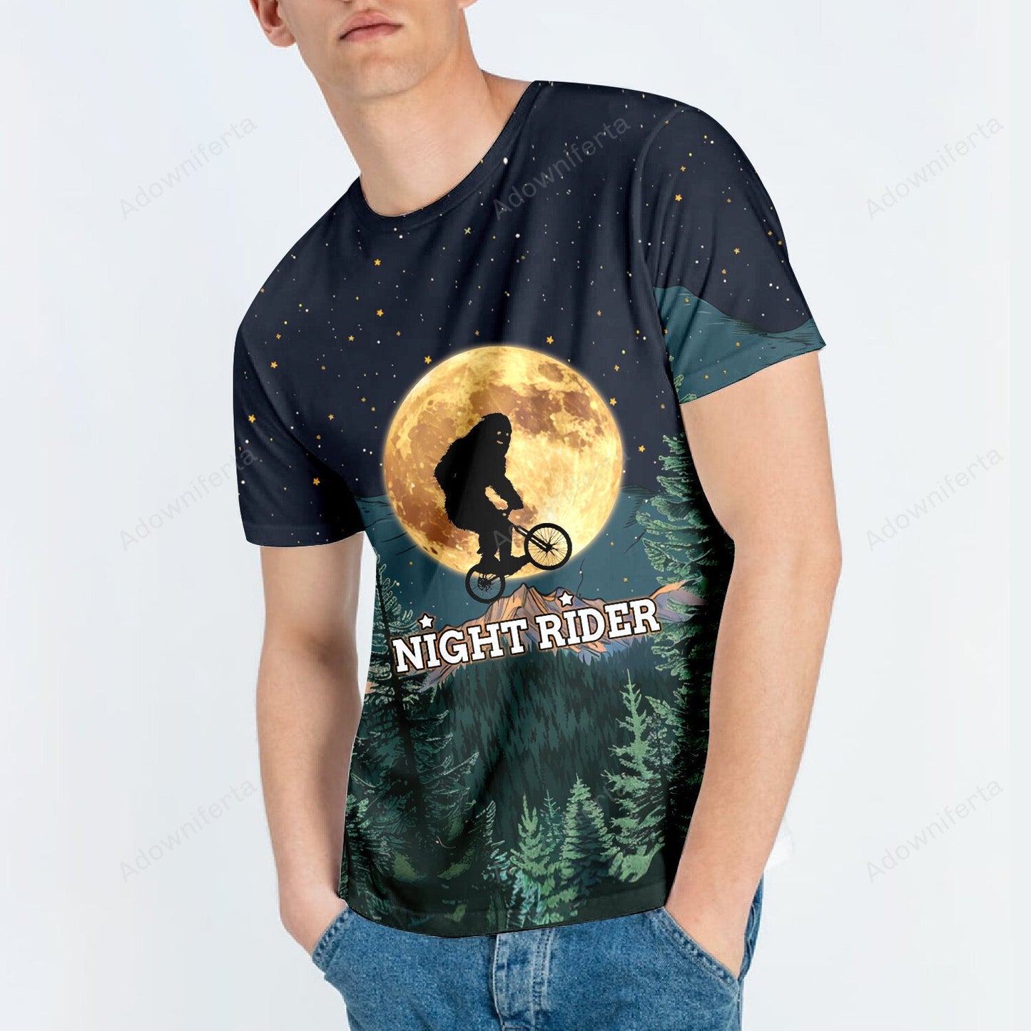Bigfoot Night Rider All Over Print Shirt