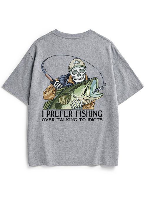 Talk Less Fish More Unisex Heavyweight Cotton T-Shirt