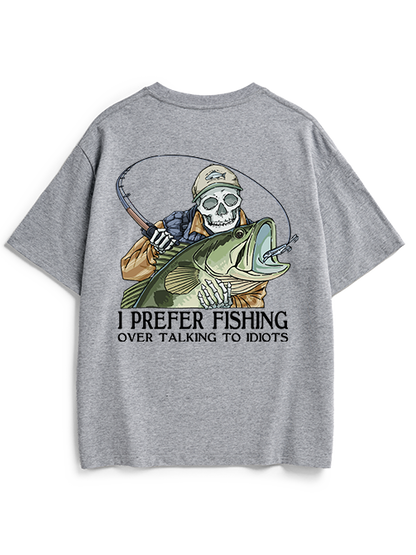 Talk Less Fish More Unisex Heavyweight Cotton T-Shirt