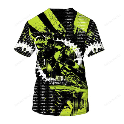 Mountain Bike Dirt Green T-Shirt For Men & Women