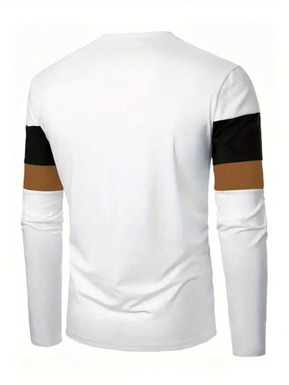 Stilvolles Langarm-T-Shirt mit Buchstaben-Print für Herren