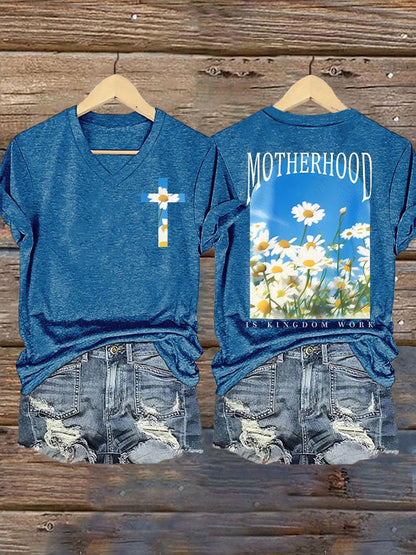 Motherhood is Kingdom Work Print T-shirt