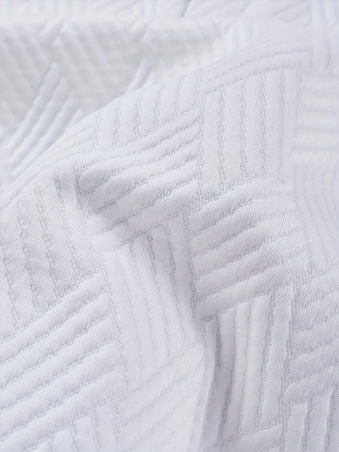 Men's Textured Jacquard Fabric Patchwork Contrast Color Cuff Rib Polo Shirt