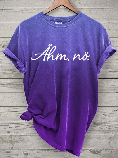 Um, nope - women's round neck t-shirt