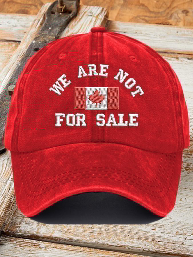 Unisex Canada We Are Not For Sale Printed Baseball Cap