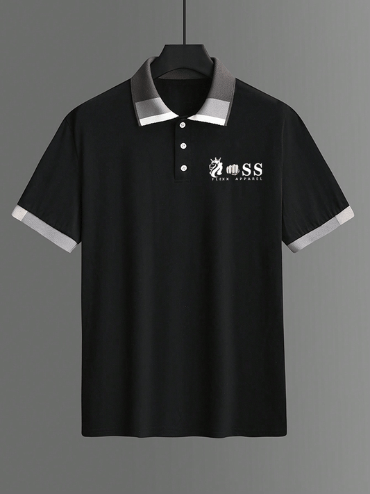 Lässiges Poloshirt für Herren mit Buchstabendruck