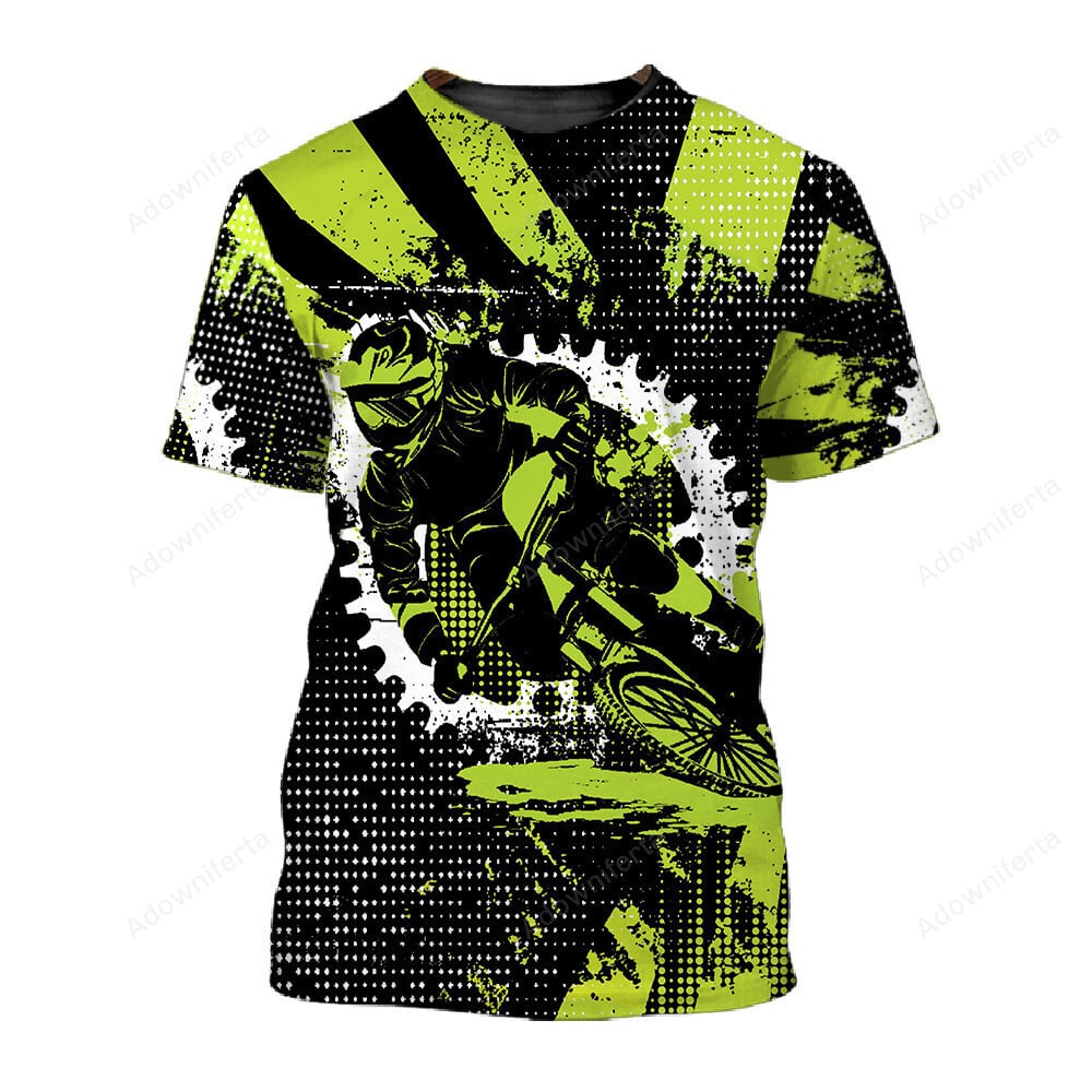 Mountain Bike Dirt Green T-Shirt For Men & Women