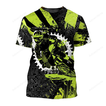Mountain Bike Dirt Green T-Shirt For Men & Women