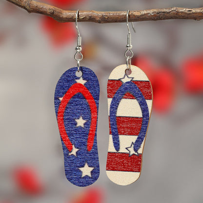 Women's 4th Of July America Flag Earrings