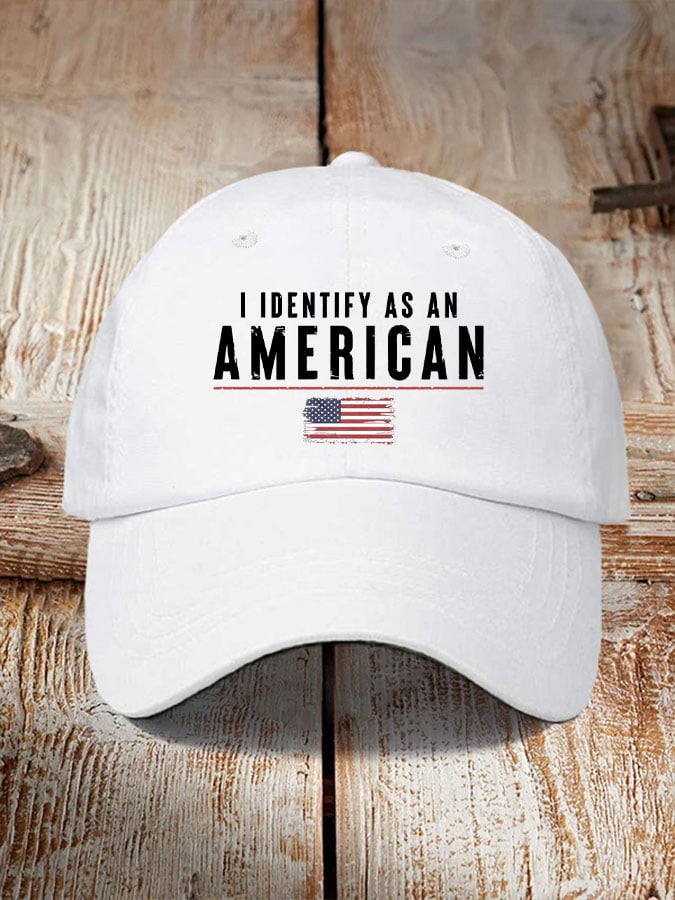 Retro I Identify As An American Print Baseball Cap