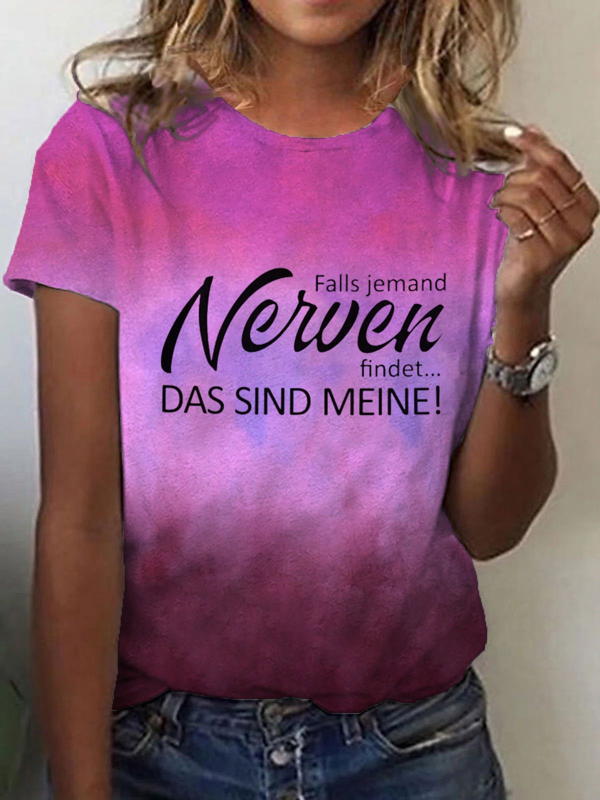 Women's Inspirational Quotes Print Casual Tee