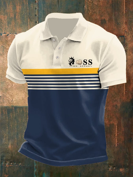 Lässiges Poloshirt mit Kontrastdruck für Herren