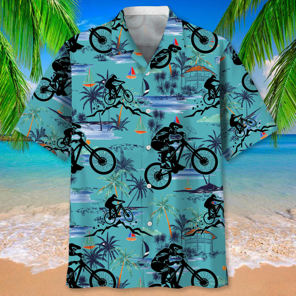 Mountain Bike Beach Hawaiian Shirt