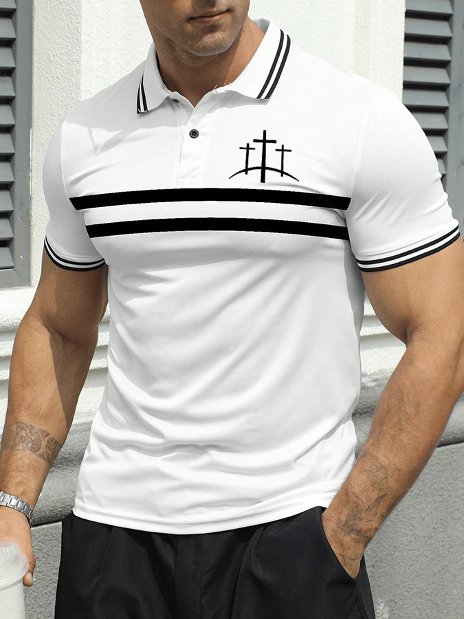 Men's Faith Print Polo Shirt