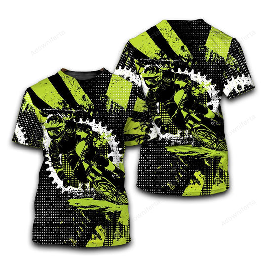 Mountain Bike Dirt Green T-Shirt For Men & Women
