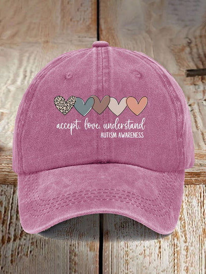 Unisex Autism Awareness Print Baseball Cap