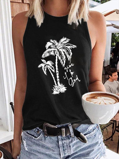 Women's Give It To God Print Vest