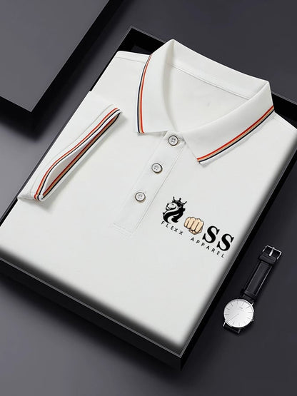 Herren Business Kontrast Polo